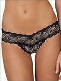 31XayncdIaL. SL160  Love Lace Crotchless Thong Panty, MEDIUM/LARGE , BLACK