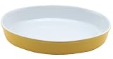 BIA Cordon Bleu 13-Inch Oval Baker, Two-Tone Citrus/White
