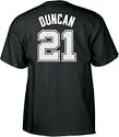 Tim Duncan San Antonio Spurs Adult Black NBA Two Sided T Shirt By Adidas