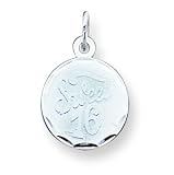 Sterling Silver Sweet Sixteen Disc Charm with 20 inch Sterling Silver Chain