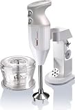 Image of Bamix 391203 deluxe hand mixer in silver.