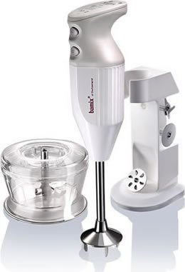 Bamix 391203 deluxe hand mixer in silver.