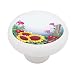 Spring Strawberry Garden Decorative High Gloss Ceramic Drawer Knob