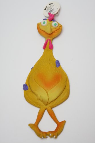 Crazy Chicken Squeak Dog Toy