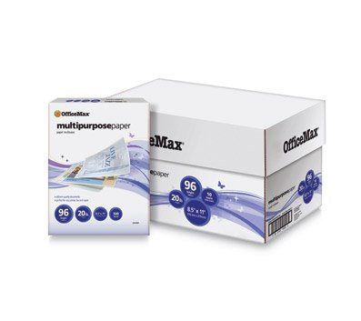 OfficeMax Multipurpose Paper, 96 Bright, 500 Sheets/Ream, 8 1/2