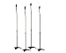 SET OF FOUR Universal Speaker Stands For Surround Sound BLACK