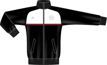 Adidas Herren Trackjacke FCB PES, black/white, L, V10666