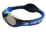 Monster Energy Bracelet Wristband "SWIRL / CAMO" Blue, White, & Black w/ White Letters (Medium, 7.5") Power - Energy - Strength - Balance
