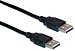 USB Type A Male / Type A Male Cable, 2.0 Version, Black, 6 ft