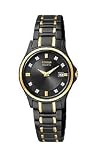 Citizen Eco-Drive Diamonds IP Bracelet Black Dial Women's watch #GA1038-56G