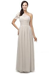 Chiffon One Shoulder Evening Dress/Bridesmaid Dress 