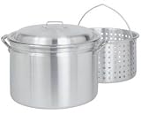 Aluminum Stockpot with Steam And Boil Basket - 24 Quart