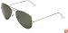 Ray-Ban RB3025 Aviator Large Metal Sunglasses 62 mm, Non-Polarized, Arista Gold/Crystal Green Lens