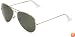 Ray-Ban RB3025 Aviator Large Metal Sunglasses 62 mm, Non-Polarized, Arista Gold/Crystal Green Lens