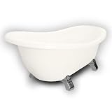 American Bath Factory B1-1720-BB-DM7-M2-45-CH Churchill Slipper Clawfoot Bathtub in Bisque, Armada F