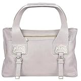 Roccobarocco Logoed Plates Large Lilac Zip Leather Satchel Bag