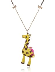 Betsey Johnson "A Day at the Zoo" Giraffe Long Pendant Necklace, 35"