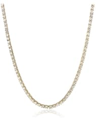 18K Yellow Gold Diamond Tennis Necklace (9.00 cttw, H-I Color, SI2-I1 Clarity), 17"