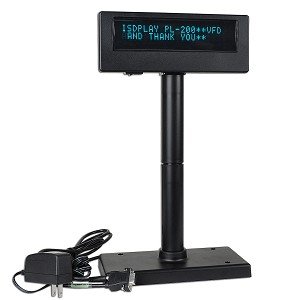 Point of Sale/Cash Register RS-232 Serial Vacuum Flourescent 2x20 Pole Display (VFD) w/Multi-Language Support