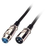 LINDY XLR Cable - Male to Female, Black, 3m