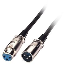 LINDY 6m XLR Cable - Male to Female Black