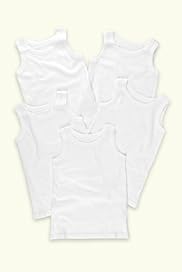 5 Pack Pure Cotton Sleeveless Vests