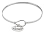 Sterling Silver "Mother" Charm Catch Bangle Bracelet