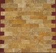 4x4 sample of Split Face 1x2 Gold Yellow Travertine