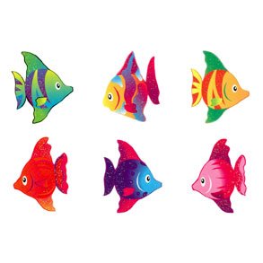 Childrens Toyshop  Toys : Glitter Tropical Fish Tattoos