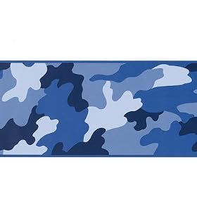 Camo Blue Wall Border