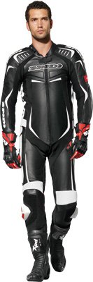 SPIDI Track Leather Wind Pro Suit Black/White E56/Us46 Y120-011-56
