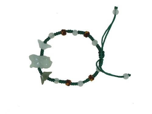 Get Gifts – What Is Your Zodiac Sign? Special Birthday Gift – Rabbit Zodiac Genuine Jade Bracelet Embellished with Jade Beads and Money Ingot for Money Luck Made with Green Cord- Born In: 1939, 1951, 1963, 1975, 1987, 1999, 2011