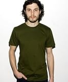 American ApparelFinest Quality Tailored Fit Short Sleeve T-Shirt - Olive L