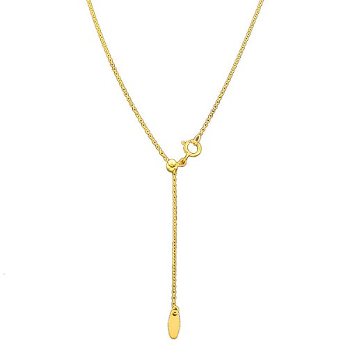 14K Adjustable Cable Gold Chain