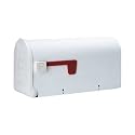 Solar Group PL10W0201 Standard Size Plastic Rural Mailbox U.S. Postmaster General Approved, White