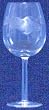 Individually Hand Etched Trout White Wine Glass 9" Set of Four