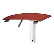 Mayline Products - Mayline - Napoli Veneer Right Curved Desk Extension, 47w x 28d x 29-1/2h, Sierra Cherry - Sold As 1 Each - Not freestanding. - Attaches to Desk. - Combines clean, modern lines with a wide selection of storage options. - AA-grade select wood veneer. - Attractive beveled edge detail.