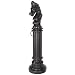 Eagle 1212BLACK SafeSmoker Decorative Cigarette Receptacle with Rubber Bottom, Hitching Post, 12-1/2" Diameter x 44-1/2" Height, Black