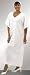 White Caftan Kaftan With White Embroidery And Matching Headwrap
