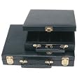 Black lizard carrying case with handle, holds 400 chips
