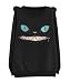 LookbookStore Damen Frauen Farbige Zip Mouth Smiley Schulter 3D Ear Cat vorne Jumper Sweatshirt Top
