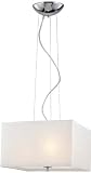 LS-19147 CEILING LAMP, CHROME W/WHITE PAPER SHADE, TYPE A 60Wx3 by Lite Source