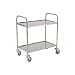 from Nevilles Nevilles, Genware, Fully Welded Stainless Steel Trolley - 2 Shelves