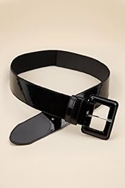 Wide Covered Buckle Patent Belt
