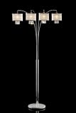 New: Contemporary 4 Arch Crystal Chain Floor Lamp