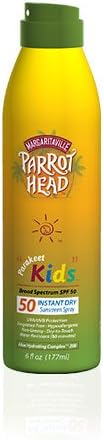 Margaritaville Parrot Head Parakeet Kids, Instant Dry Sunscreen Spray Part Number 71301-300-00, 71301-300-006