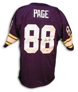Alan Page Signerd Minnesota Vikings Throwback Purple Jersey