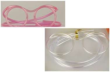 Priors™ Plastic DIY Drinking Straw Eyeglasses, Straw Glasses,Amazing Straw Glasses (SETS-2)
