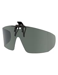 Polarized Grey Clip-on Flip-up Sunglasses - Wrap Frame Style - 65mm Wide X 55mm High (140mm... by Opsales