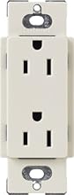 Lutron CAR-15-LA Claro 15-Amp Receptacle, Light Almond